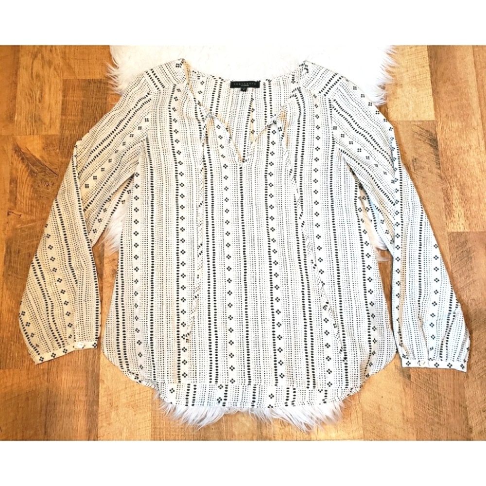 Boho Top Semi Sheer Medium EUC